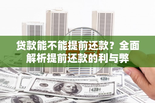 高坪贷款能不能提前还款？全面解析提前还款的利与弊