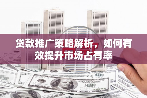 高坪贷款推广策略解析，如何有效提升市场占有率