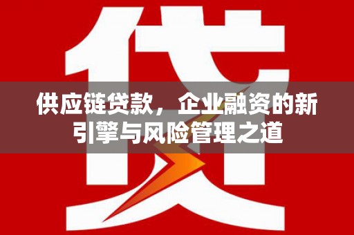 高坪供应链贷款，企业融资的新引擎与风险管理之道