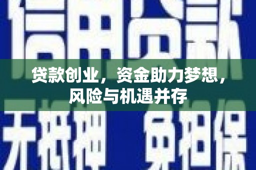 高坪贷款创业，资金助力梦想，风险与机遇并存