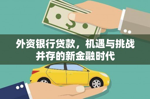 高坪外资银行贷款，机遇与挑战并存的新金融时代