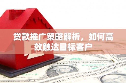 高坪贷款推广策略解析，如何高效触达目标客户