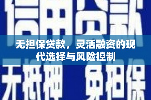 高坪无担保贷款，灵活融资的现代选择与风险控制