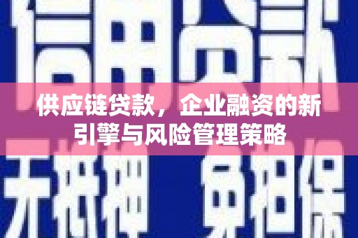 高坪供应链贷款，企业融资的新引擎与风险管理策略