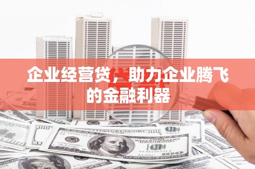 高坪企业经营贷，助力企业腾飞的金融利器