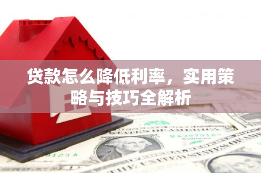 高坪贷款怎么降低利率，实用策略与技巧全解析