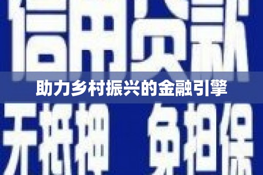高坪助力乡村振兴的金融引擎